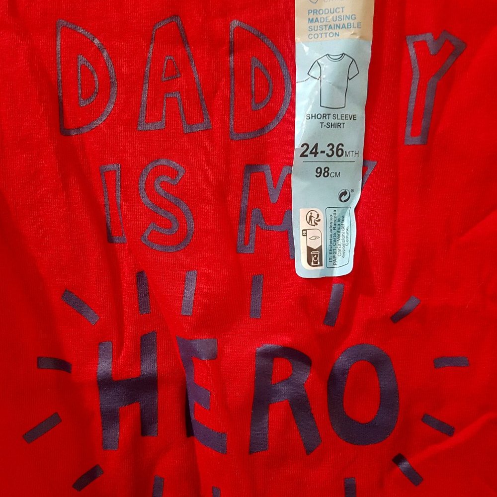 PRIMARK T-SHIRT DADDY LOGO SIZE 3YRS (24-36MOS)